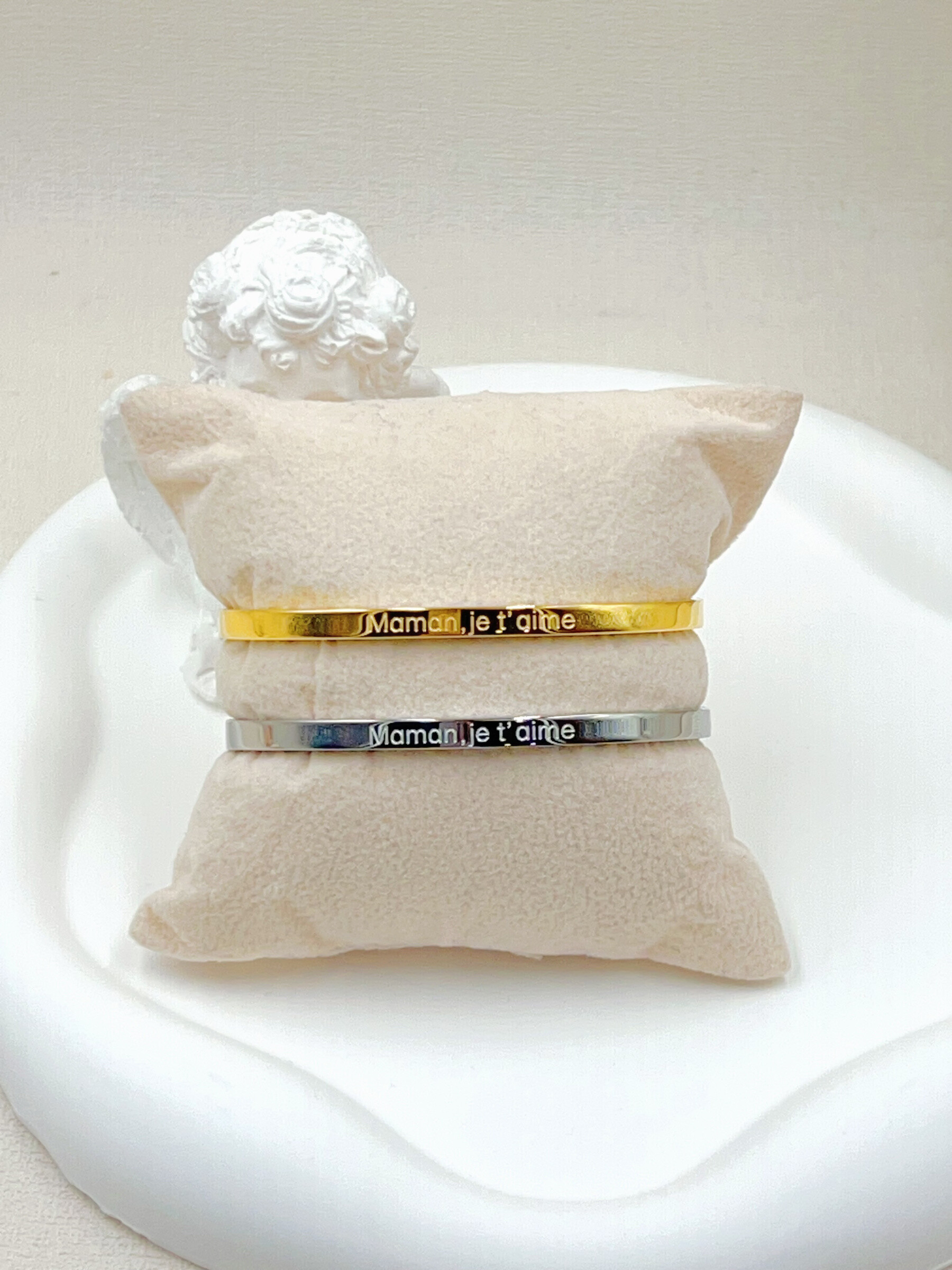 Großhändler WEC Bijoux - Messing Armband "Love Mama" in Edelstahl