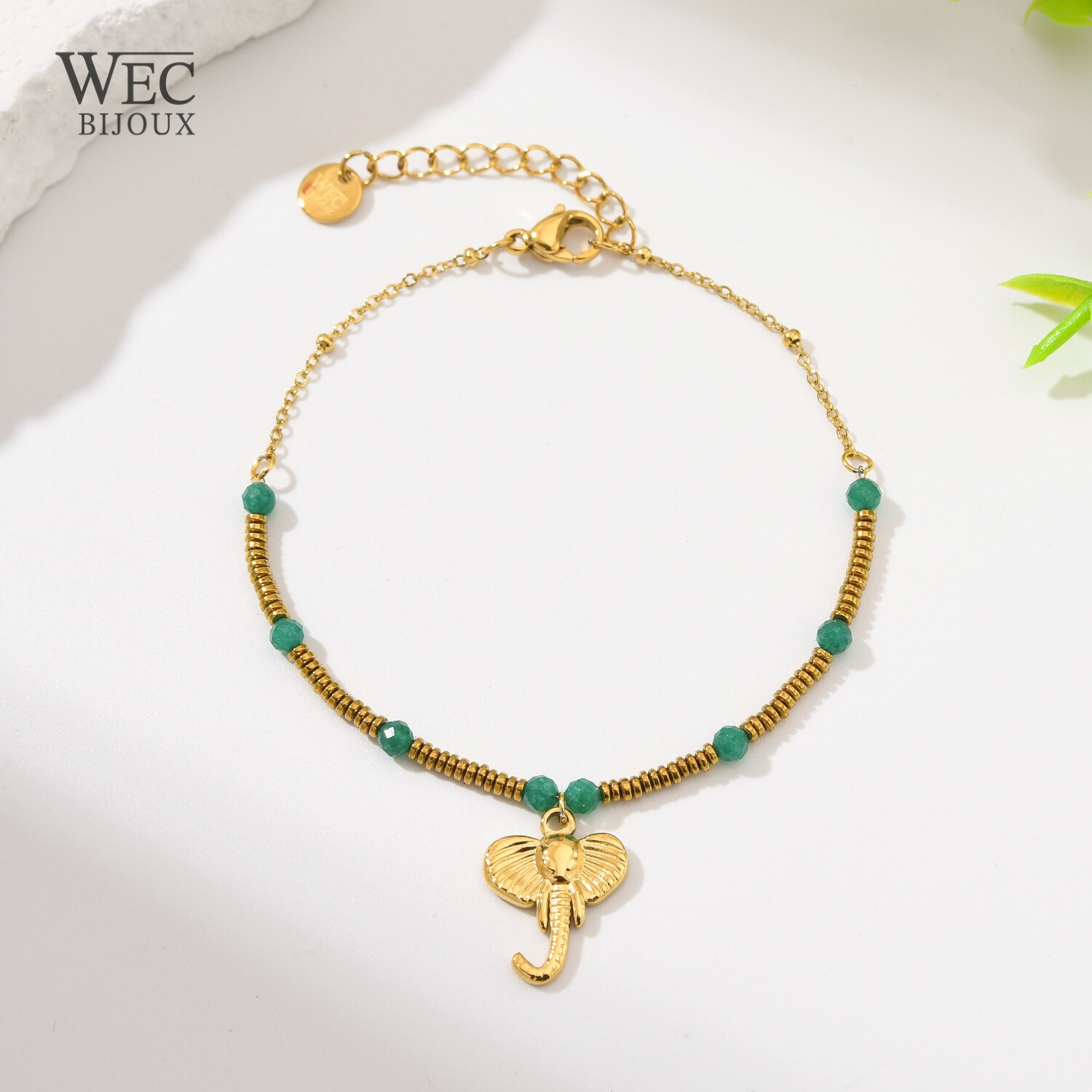 Grossista WEC Bijoux - Bracciale in acciaio inossidabile. Pierre