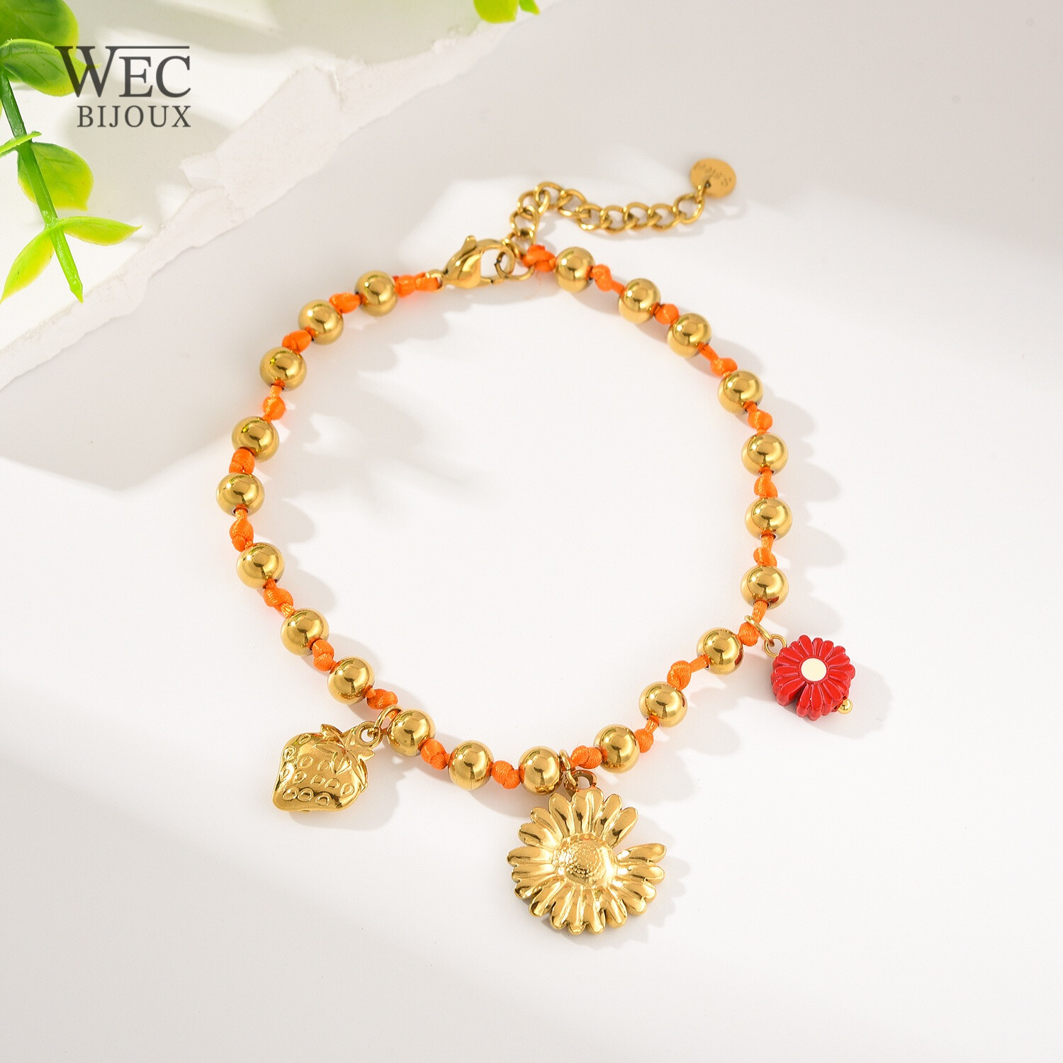 Grossista WEC Bijoux - Bracciale in acciaio inossidabile, corda, fascino