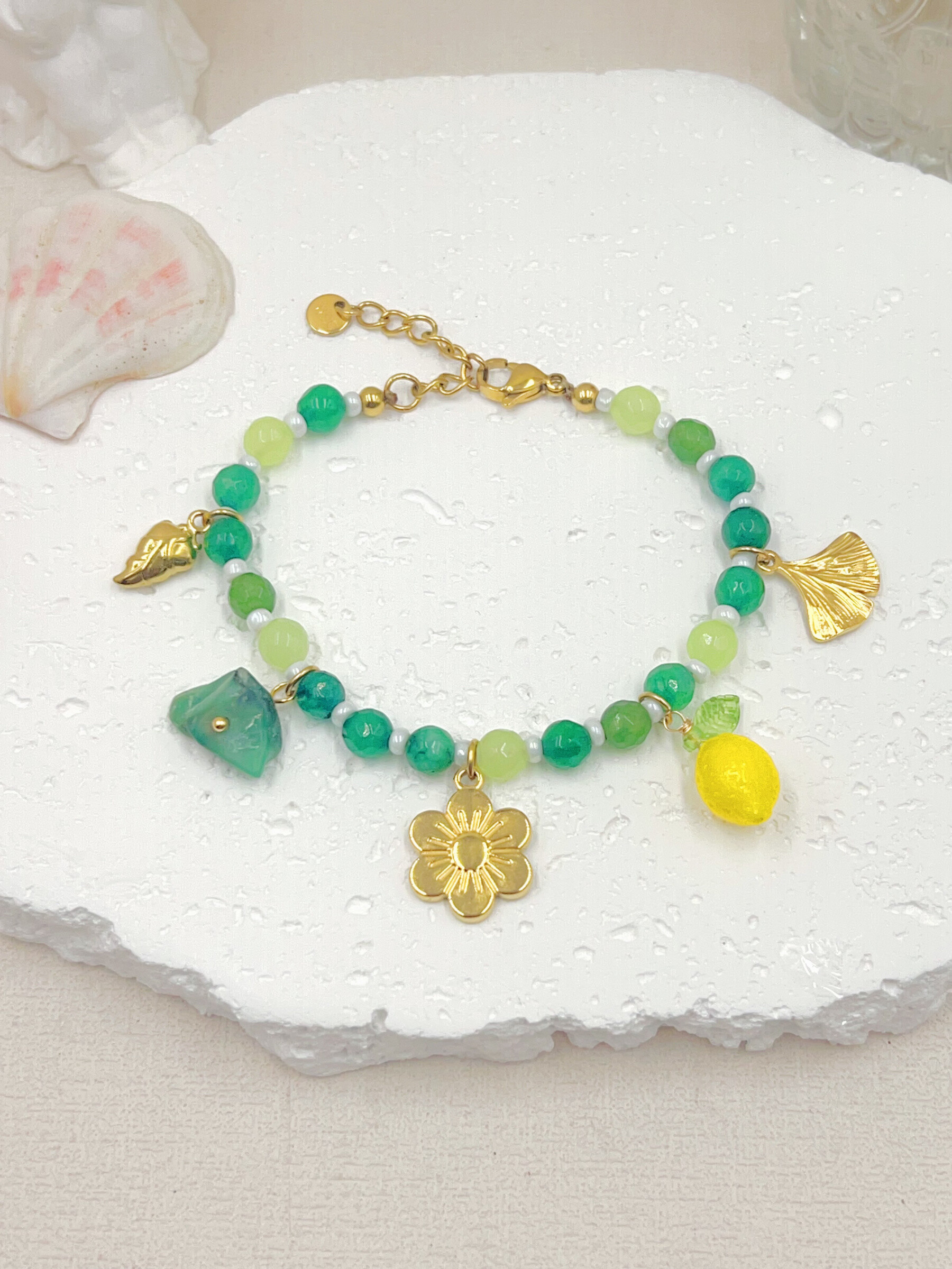 Grossista WEC Bijoux - Bracciale in acciaio inossidabile, pietra, fascino