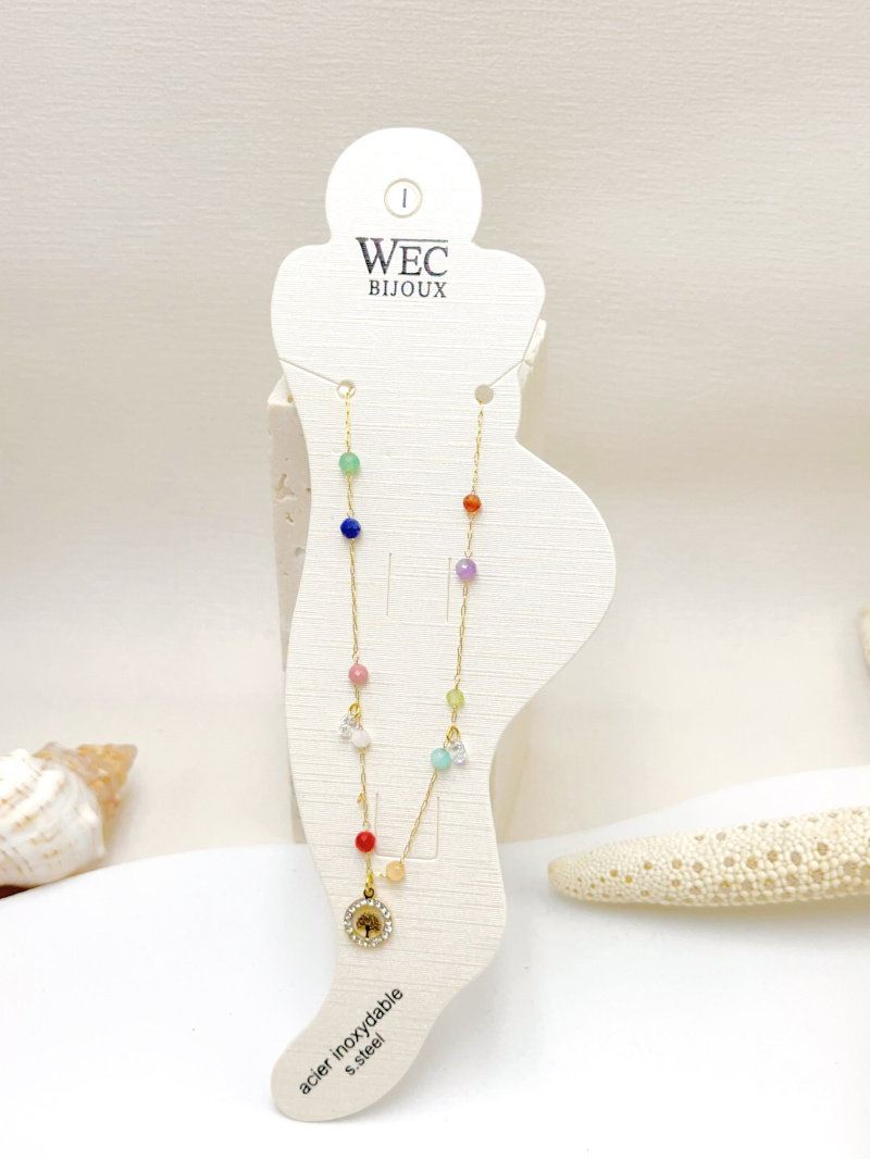 Grossiste WEC Bijoux - CHAINE DE CHEVILLE EN ACIER INOXYDABLE