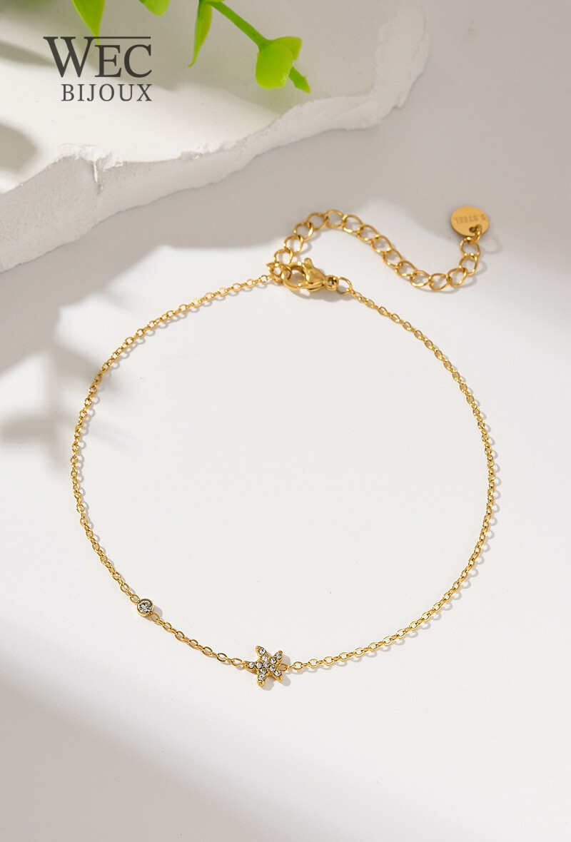 Wholesaler WEC Bijoux - STAINLESS STEEL ANKLE CHAIN