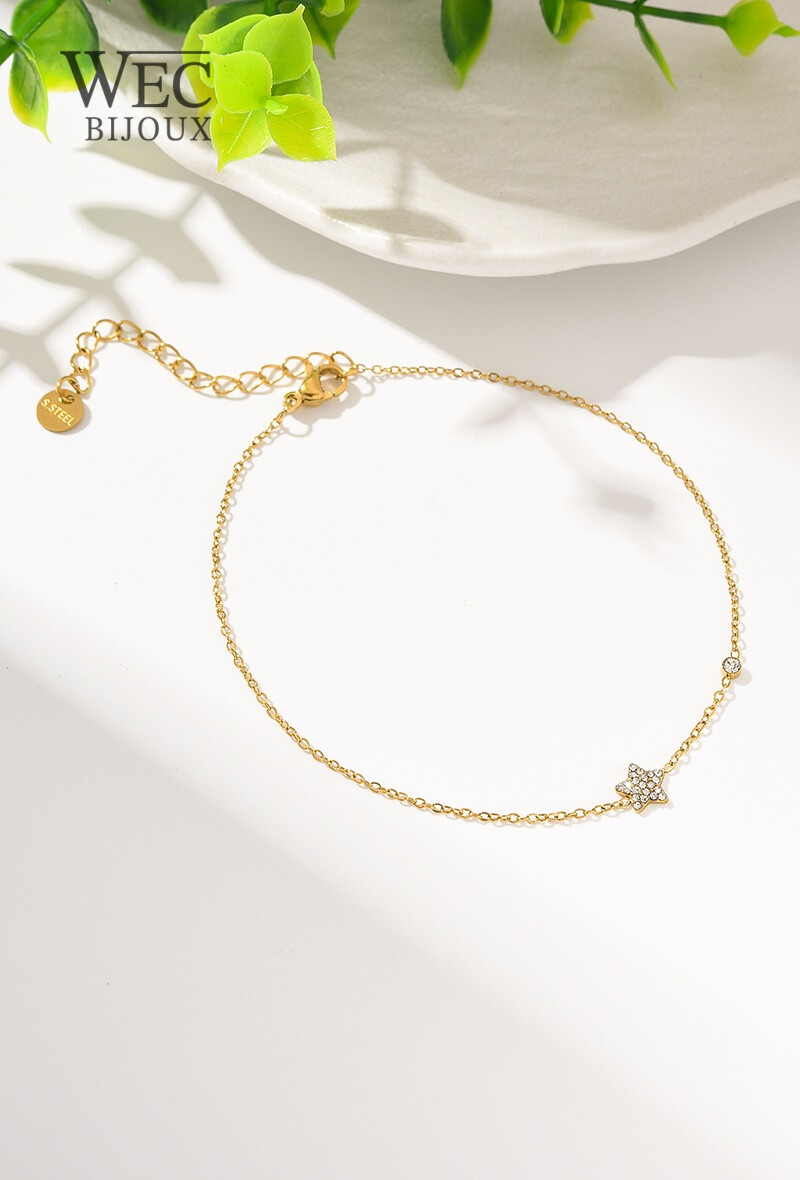 Wholesaler WEC Bijoux - STAINLESS STEEL ANKLE CHAIN