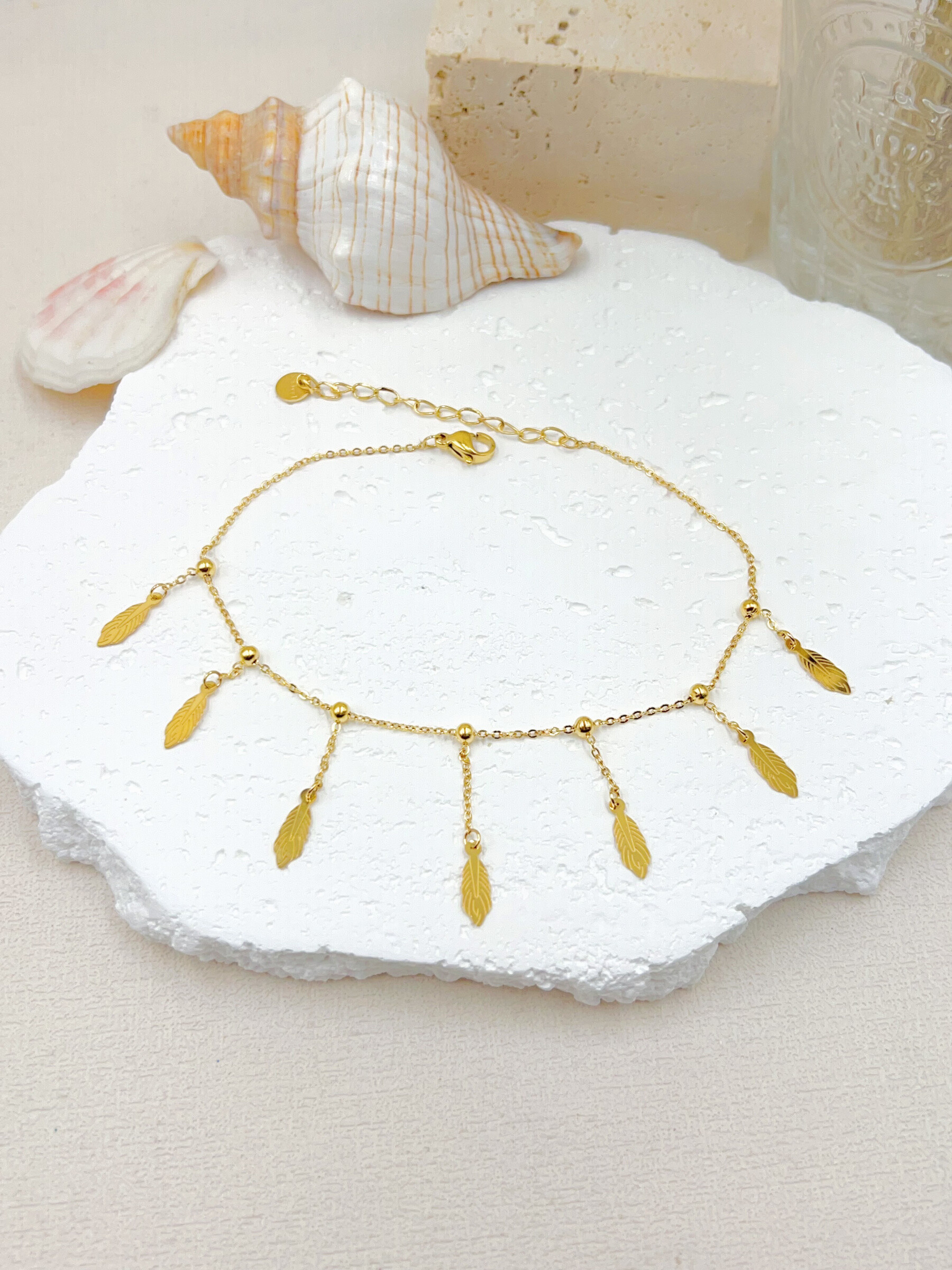 Großhändler WEC Bijoux - Knöchelkette aus Edelstahl