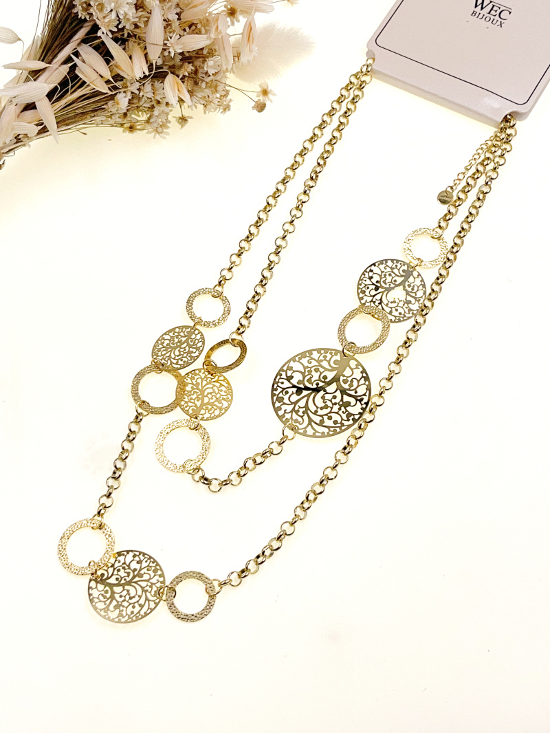 Mayorista WEC Bijoux - COLLAR LARGO DE ACERO INOXIDABLE