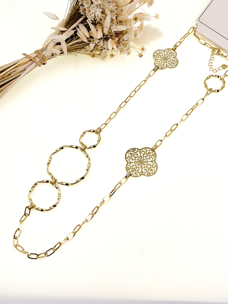 Mayorista WEC Bijoux - COLLAR LARGO DE ACERO INOXIDABLE