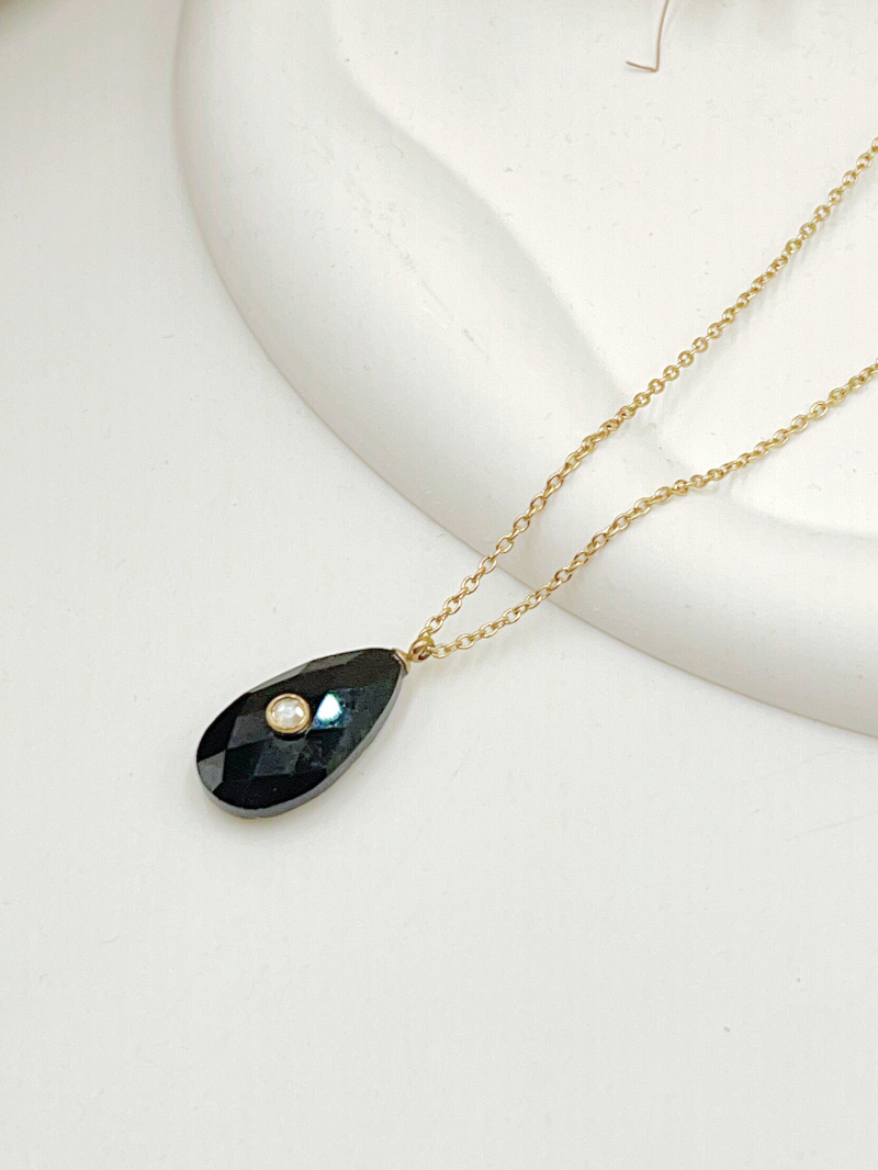 Mayorista WEC Bijoux - COLLAR ACERO + PIEDRA NATURAL