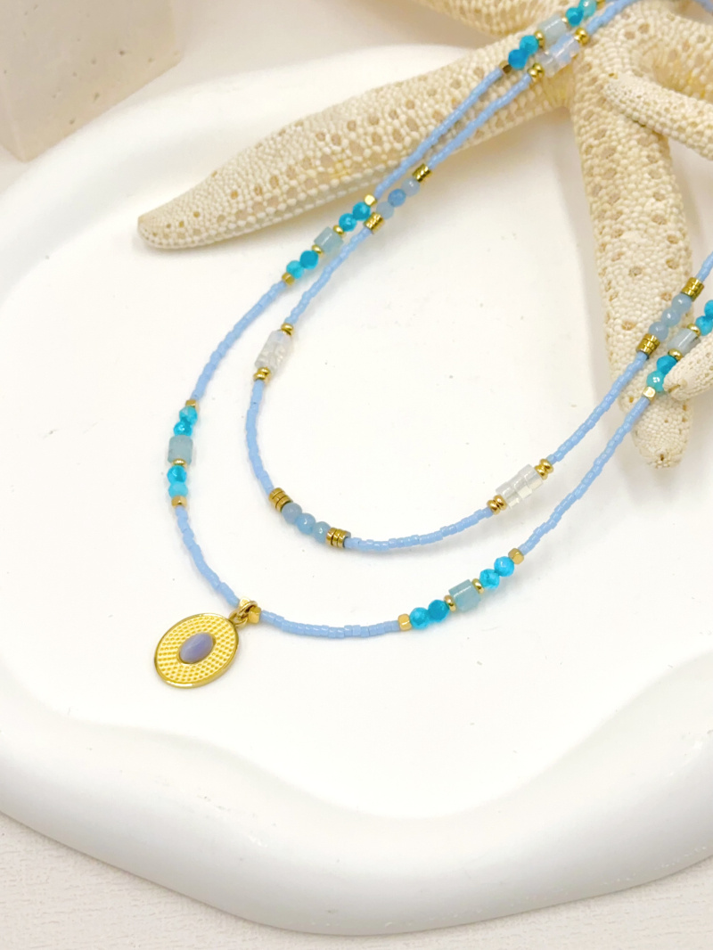 Mayorista WEC Bijoux - SET DE 2 COLLARES DE ACERO INOXIDABLE