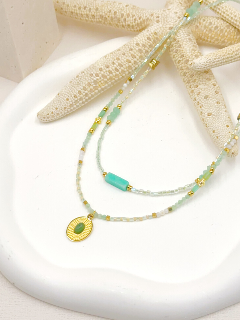 Mayorista WEC Bijoux - SET DE 2 COLLARES DE ACERO INOXIDABLE