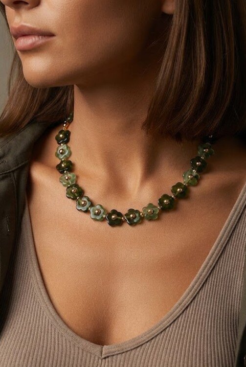 Grossista WEC Bijoux - Collana Girocollo in Acciaio Inossidabile e Resina