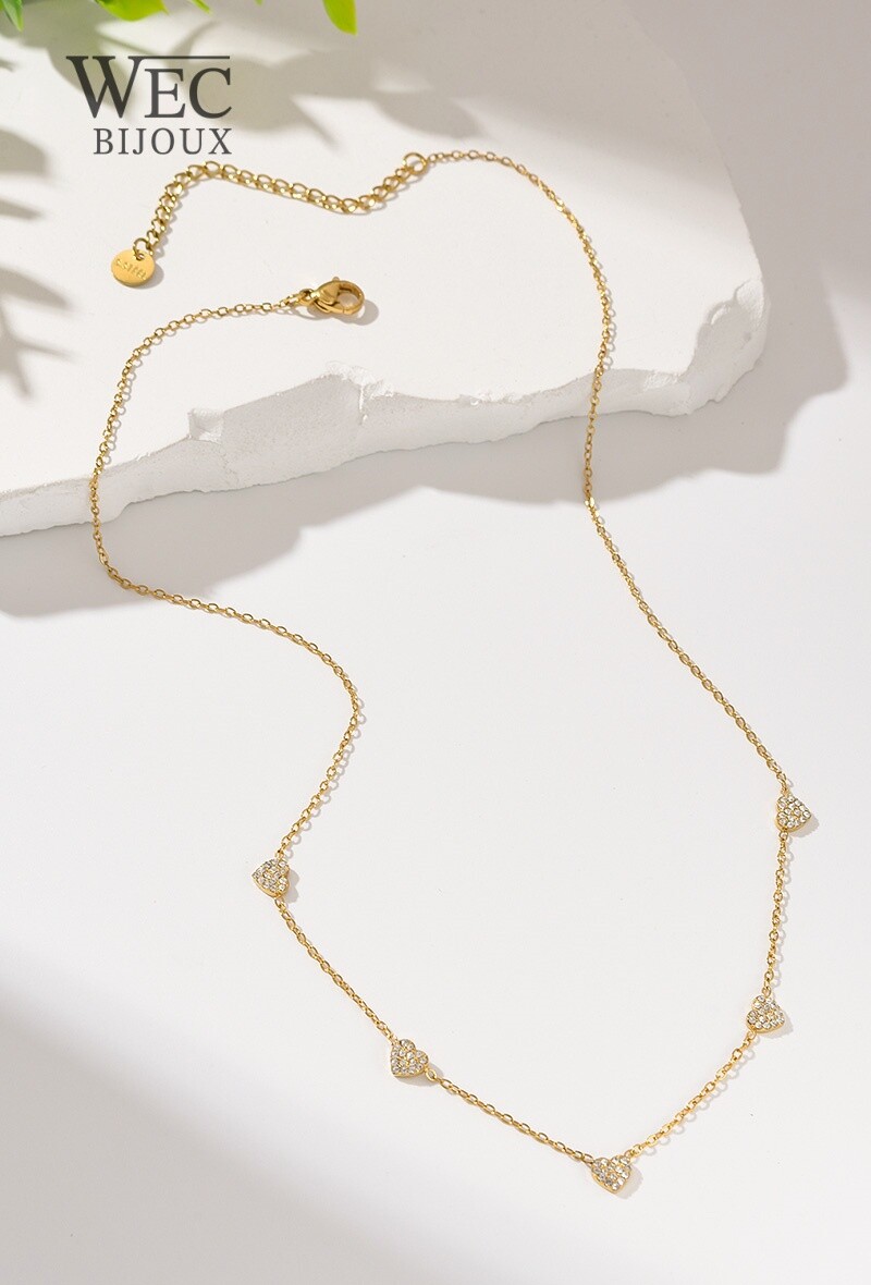 Wholesaler WEC BIJOUX - Stainless steel necklace .strass