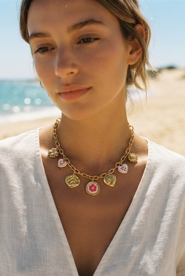 Grossiste WEC Bijoux - Collier Le Charme des Grigris en Acier Inoxydable