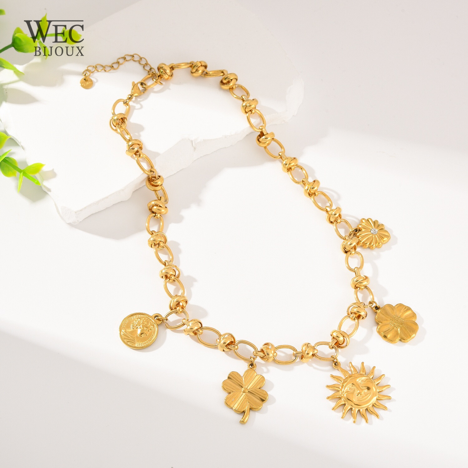 Grossiste WEC Bijoux - COLLIER EN ACIER INOXYDABLE ,CHARM