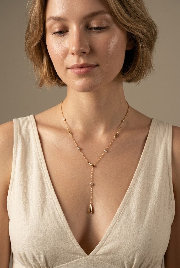 Grossiste WEC Bijoux - Colliers Lariat / Y en Acier Inoxydable – Élégance & Finesse