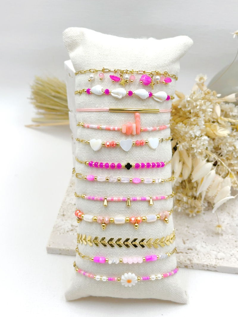 Großhändler WEC Bijoux - SET AUS 12 STAHLARMBÄNDERN + PUDDING