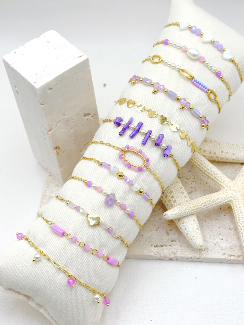 Großhändler WEC Bijoux - SET AUS 12 STAHLARMBÄNDERN + PUDDING