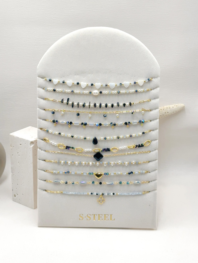Grossiste WEC Bijoux - LOT DE 12 COLLIERS  EN ACIER