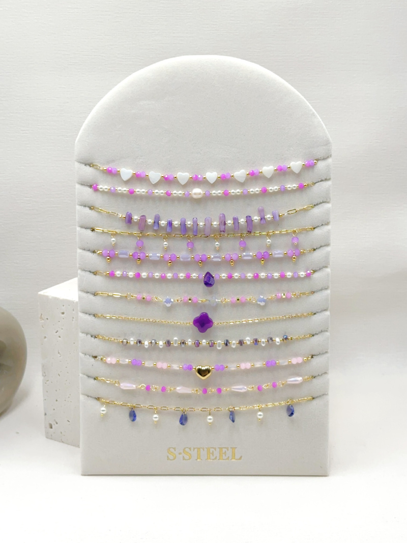 Grossiste WEC Bijoux - LOT DE 12 COLLIERS EN ACIER