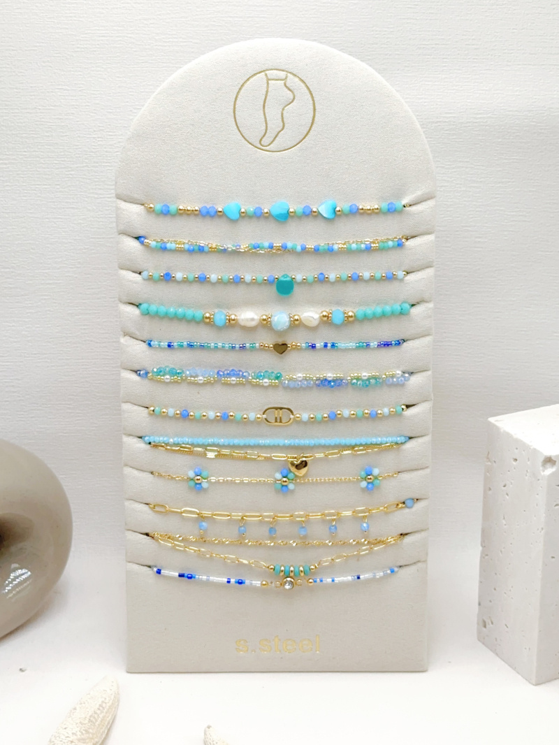 Großhändler WEC Bijoux - VIEL STAHL-KNÖCHELKETTE