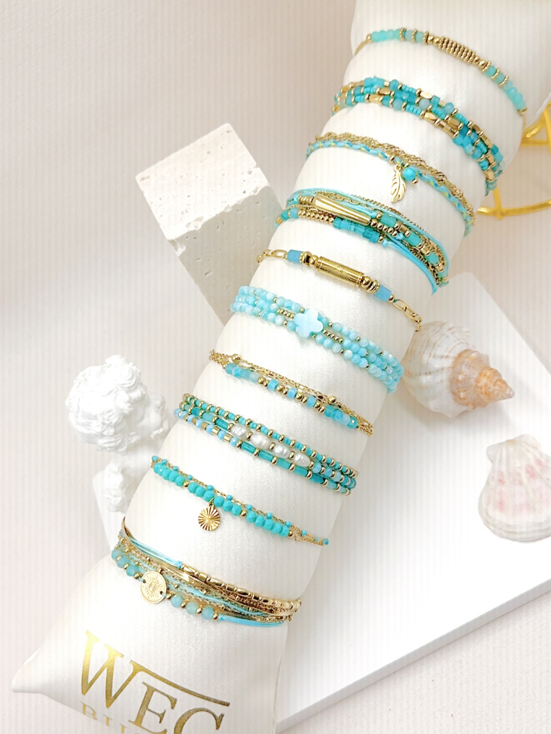Grossista WEC Bijoux - LOT DI 10 BRACCIALI IN ACCIAIO INOX + BOUDIN
