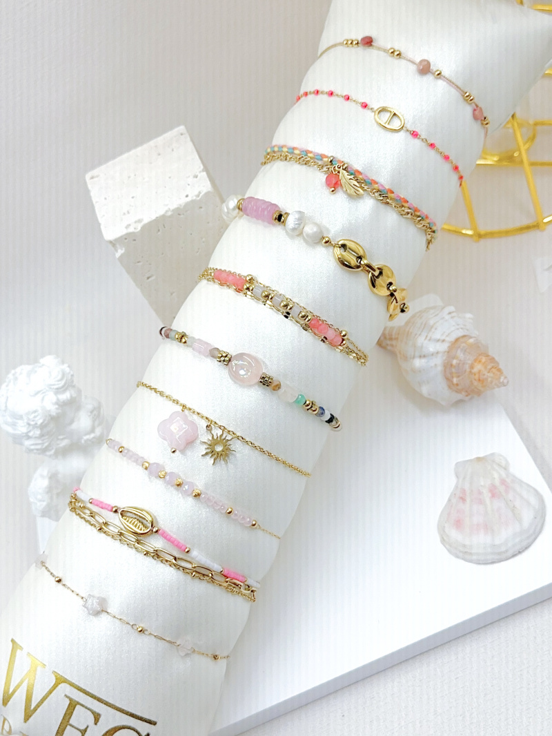 Grossista WEC Bijoux - LOT DI 10 BRACCIALETTO IN ACCIAIO INOXIDABILE+BOUDIN