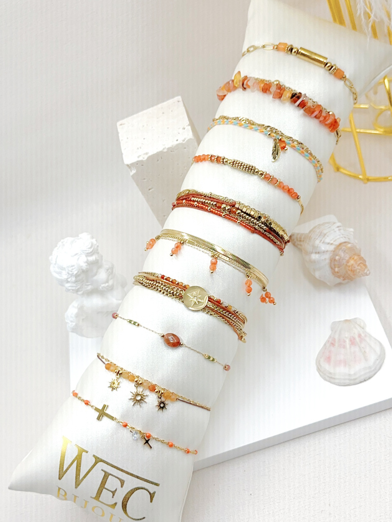 Grossista WEC Bijoux - LOT DI 10 BRACCIALETTO IN ACCIAIO INOXIDABILE+BOUDIN