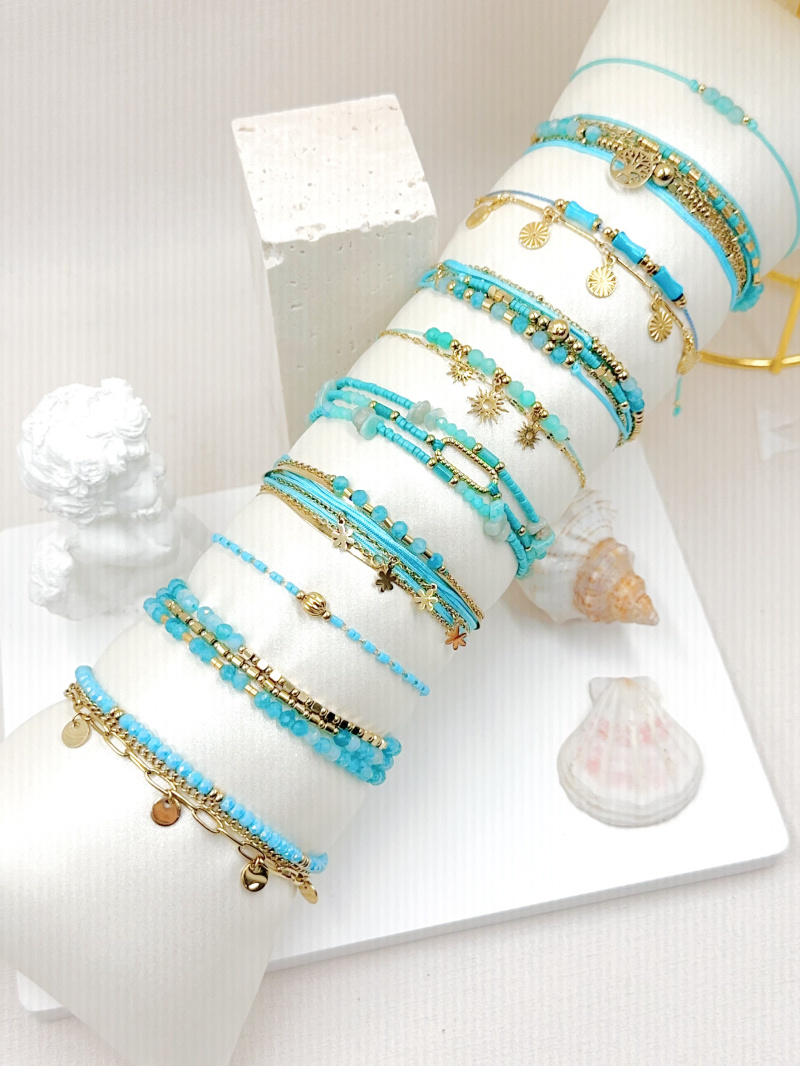 Grossista WEC Bijoux - LOT DI 10 BRACCIALI IN ACCIAIO INOX + BOUDIN