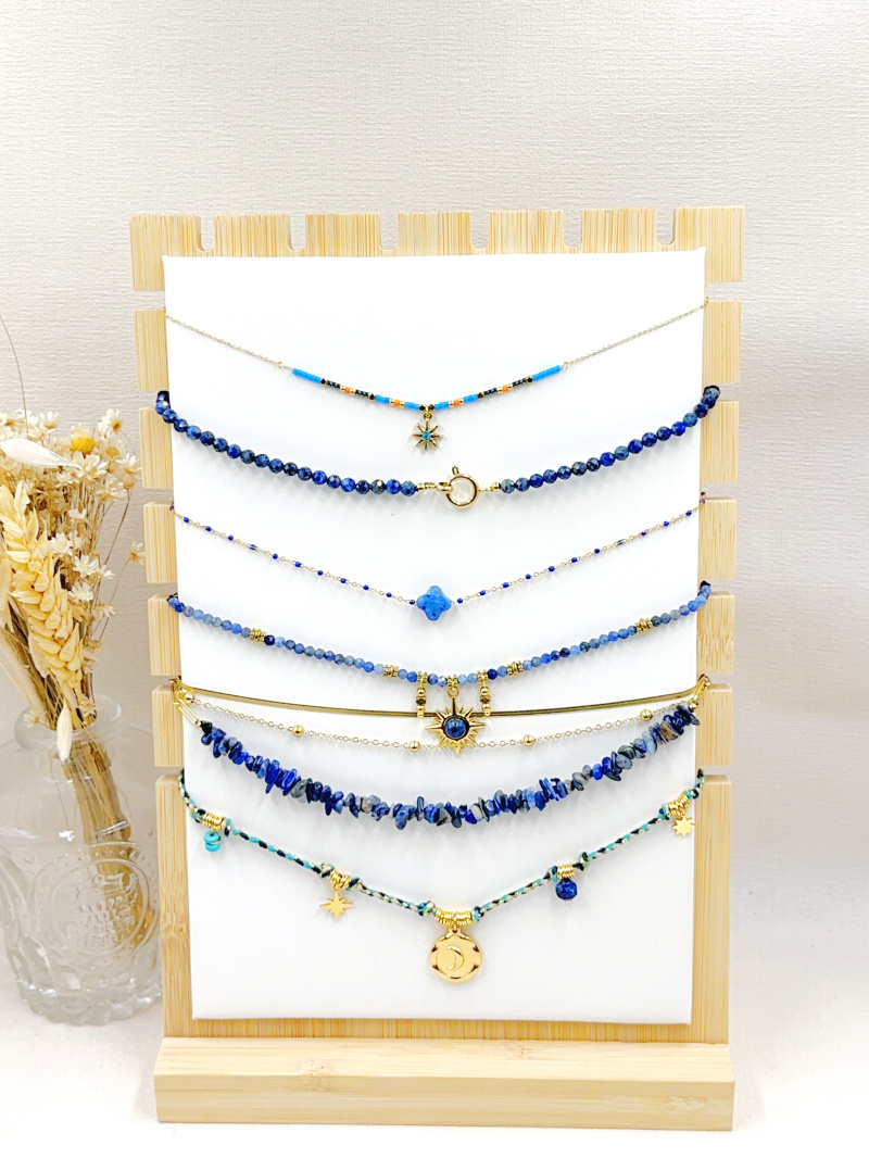 Mayorista WEC Bijoux - SET DE 6 COLLARES DE ACERO INOXIDABLE + DISPLAY