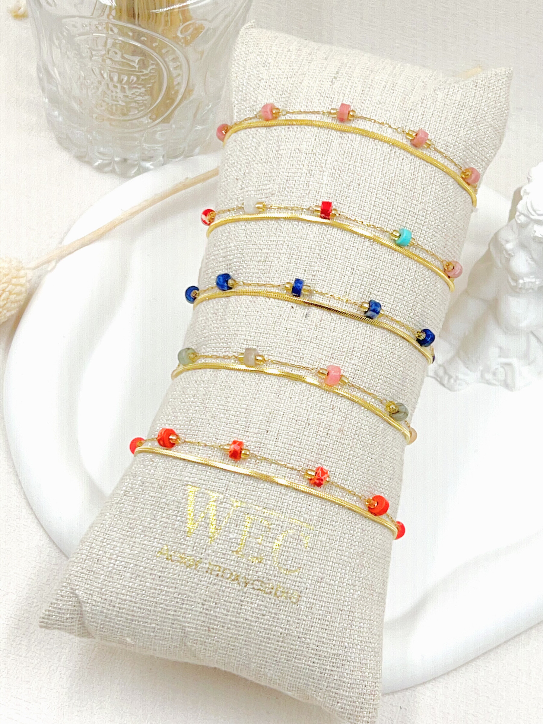 Mayorista WEC Bijoux - SET DE 5 PULSERAS DE ACERO INOXIDABLE+BUDDIN