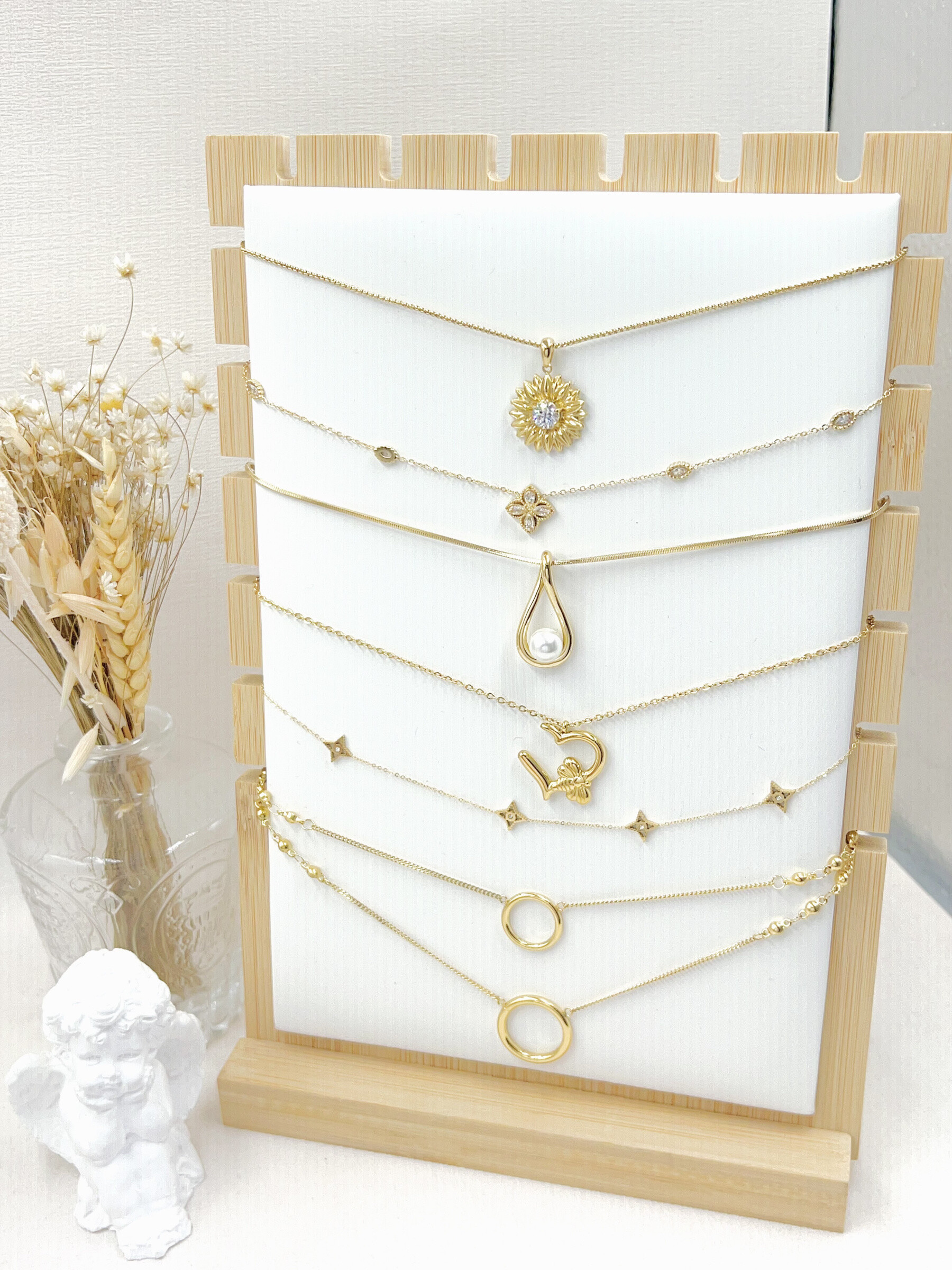 Grossiste WEC Bijoux - LOT DE 6 COLLIER EN ACIER INOXYDABLE + PRESENTOIR