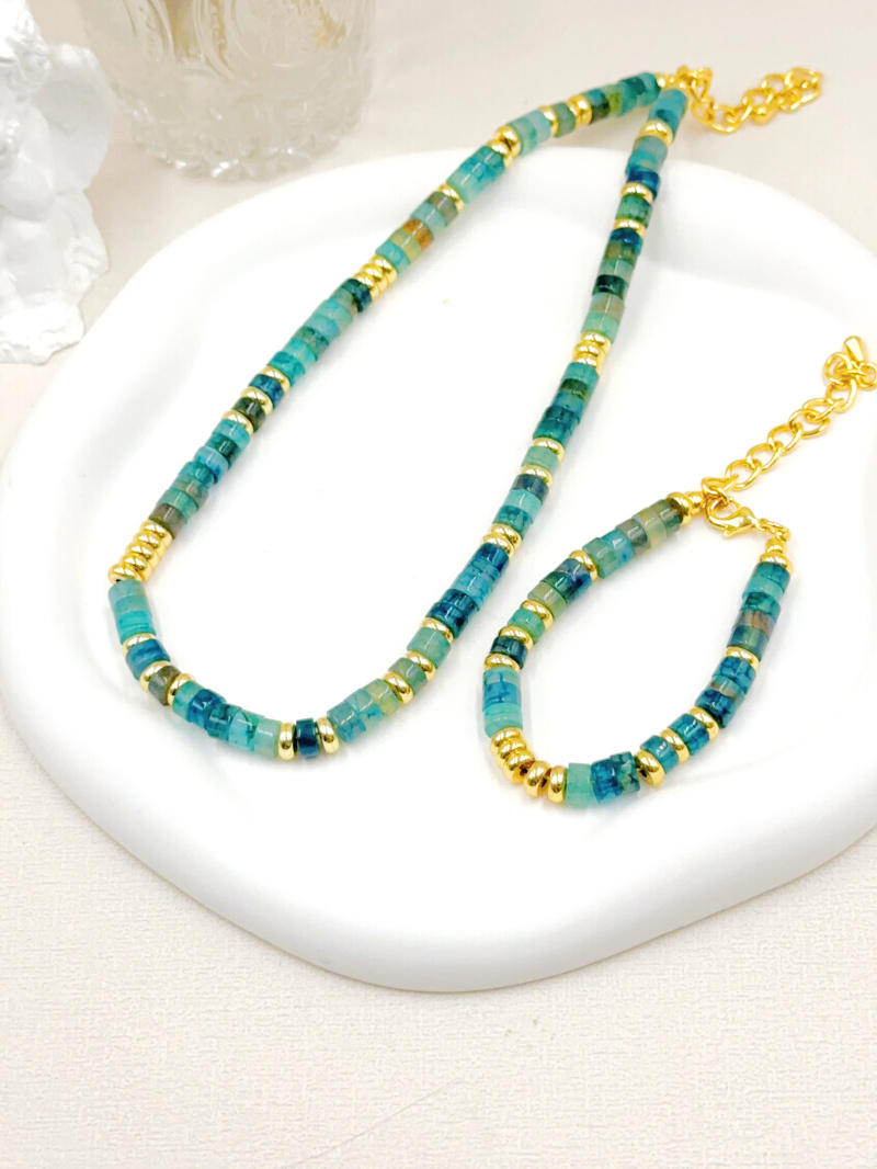 Grossiste WEC Bijoux - ENSEMBLE COLLIER + BRACELET  EN ACIER