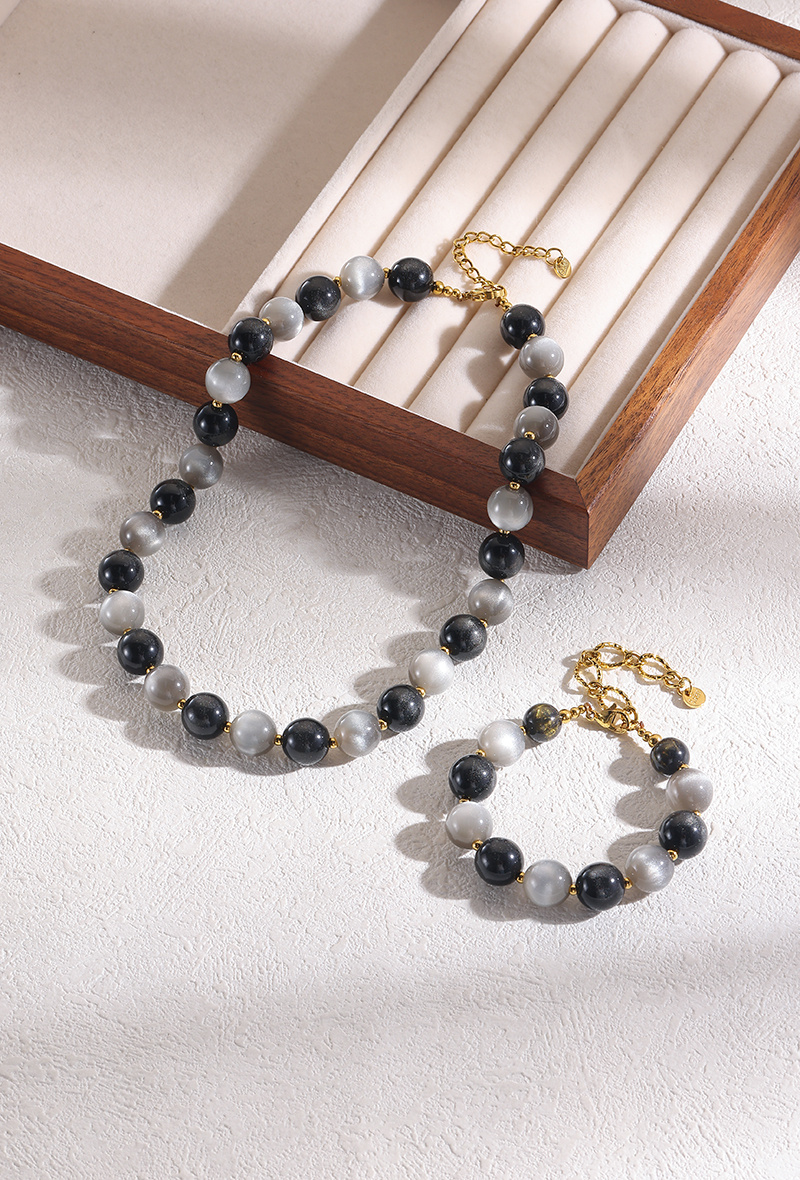 Mayorista WEC Bijoux - CONJUNTO DE COLLAR + PULSERA DE ACERO INOXIDABLE