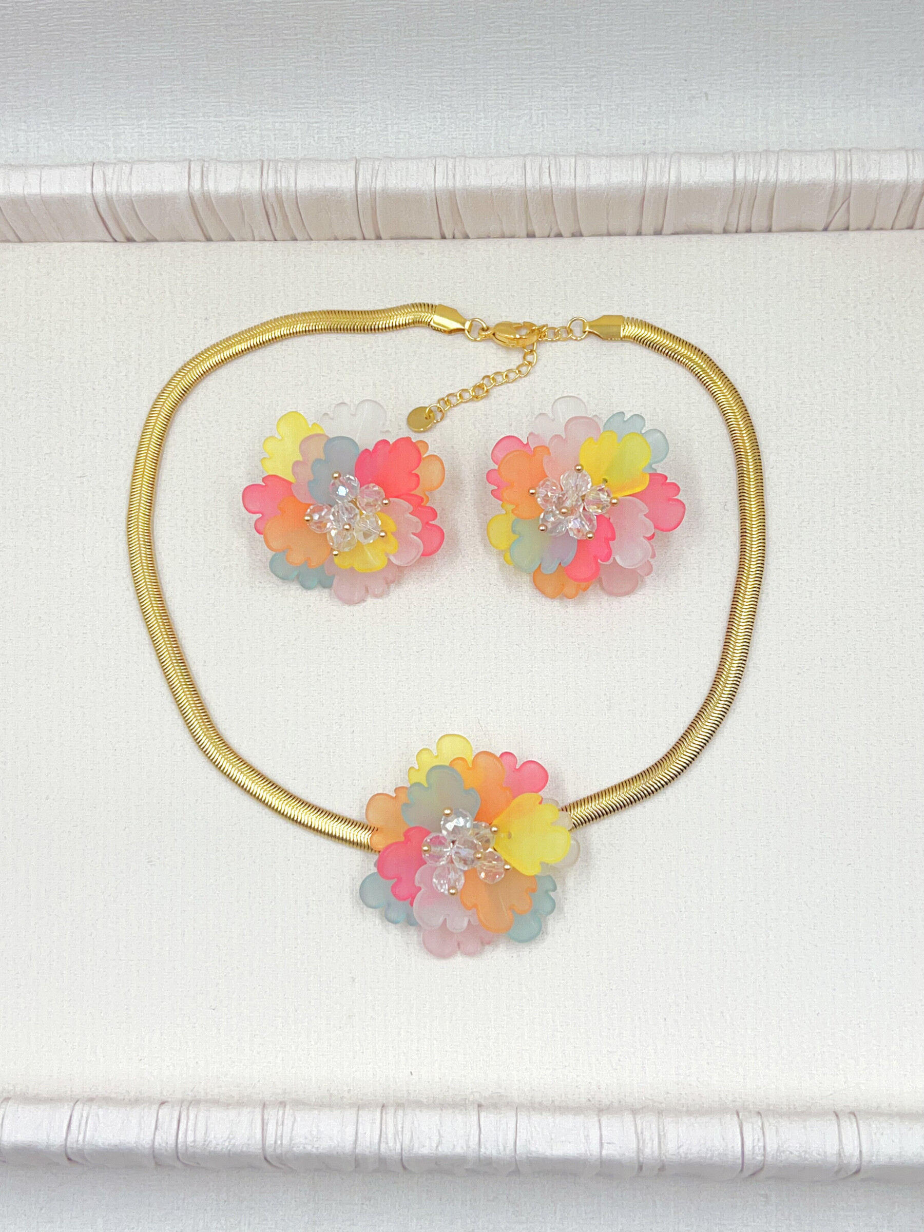 Grossista WEC Bijoux - Set di colletti+orecchini in acciaio inossidabile