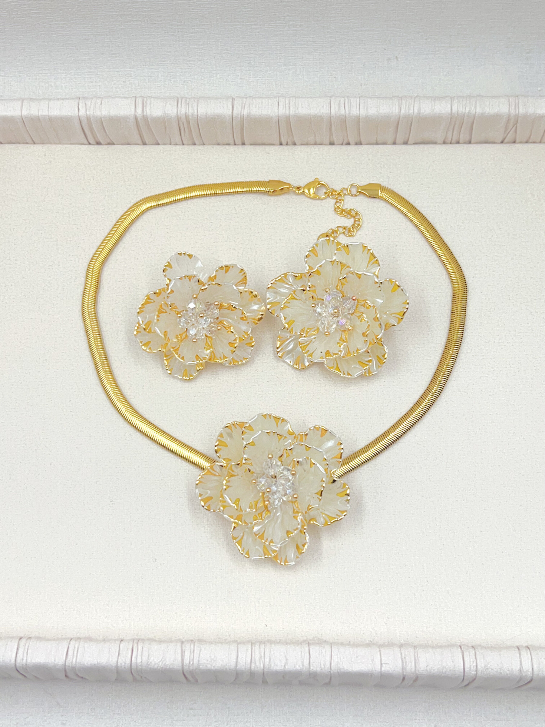 Grossista WEC Bijoux - Set di colletti+orecchini in acciaio inossidabile