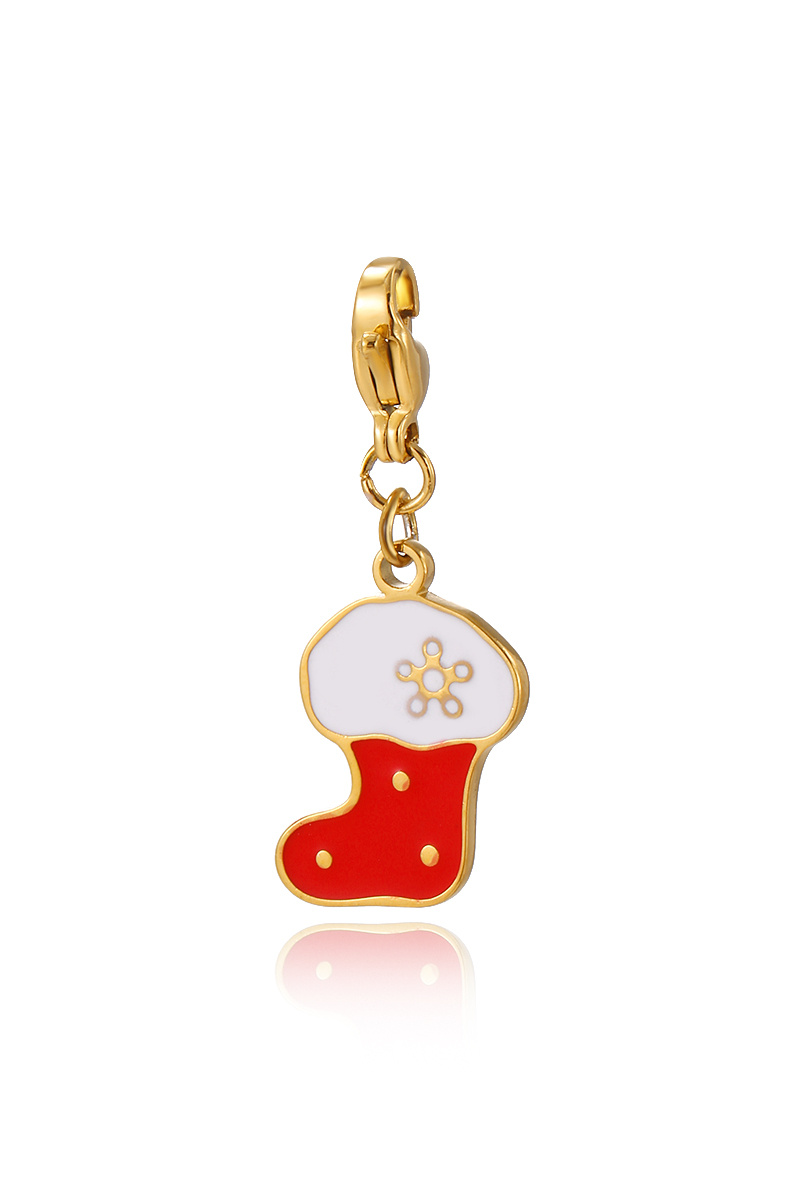 Grossiste WEC Bijoux - Pendentif chaussette en acier inoxydable