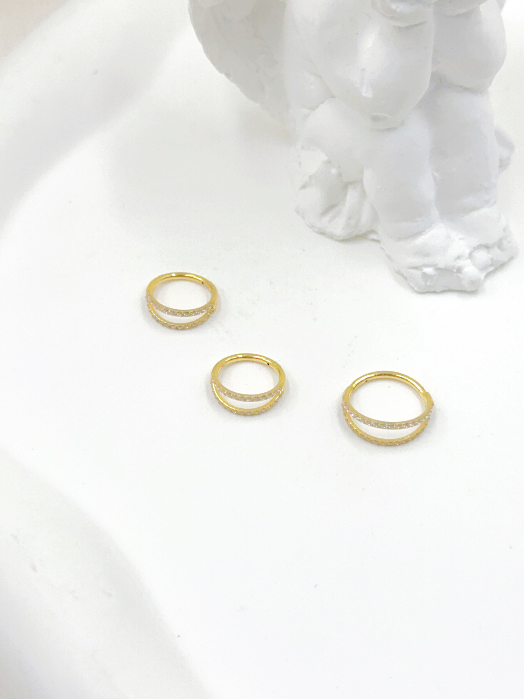 Großhändler WEC Bijoux - SET AUS 3 PIERCINGS AUS EDELSTAHL
