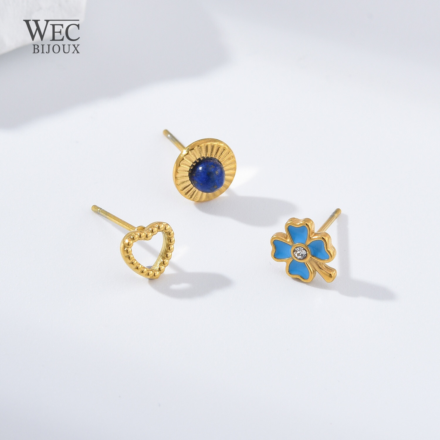 Wholesaler WEC Bijoux - SET OF 3 STAINLESS STEEL PIERCINGS