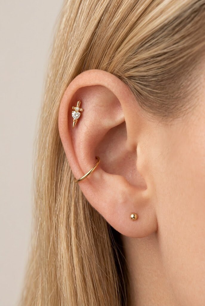 Grossista WEC Bijoux - Piercing Spada & Cuore in Titanio — Uno stile audace e scintillante