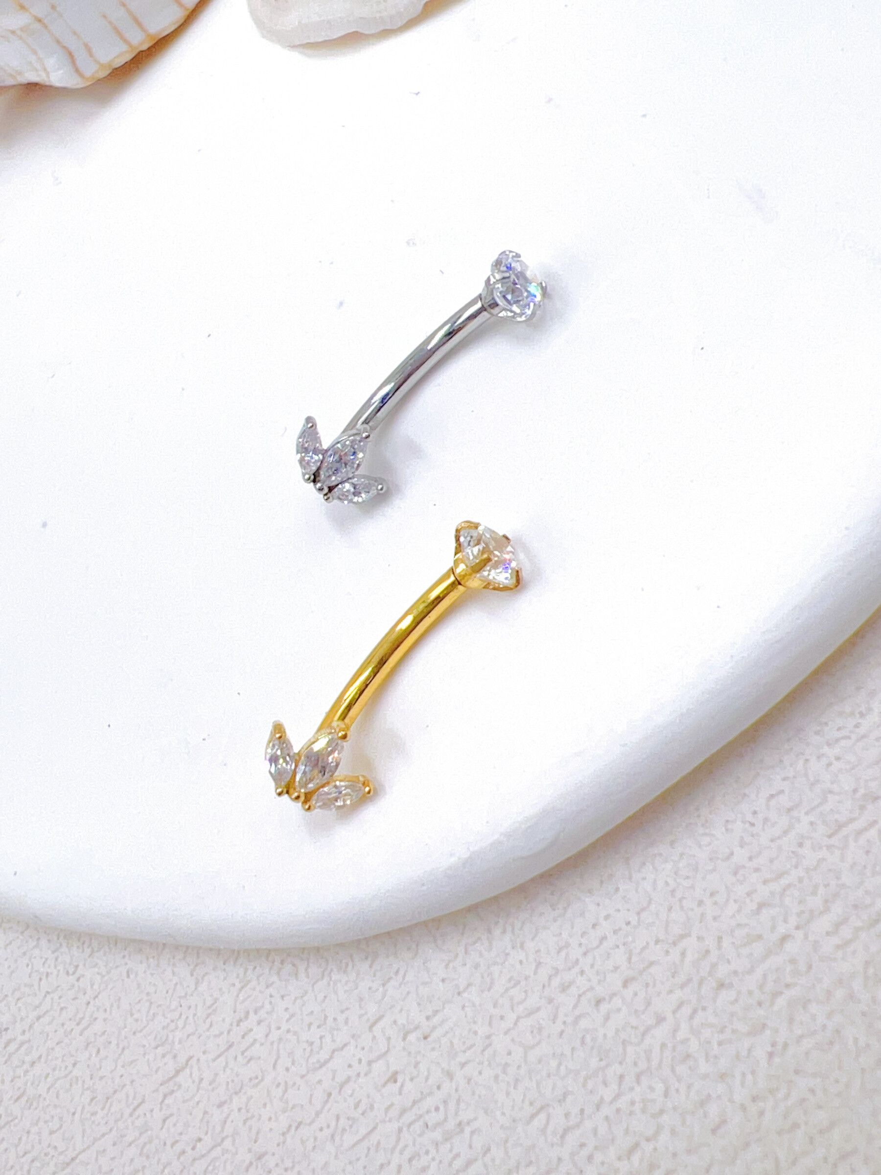 Grossista WEC Bijoux - Piercing dell'ombelico in acciaio inossidabile, zirconio