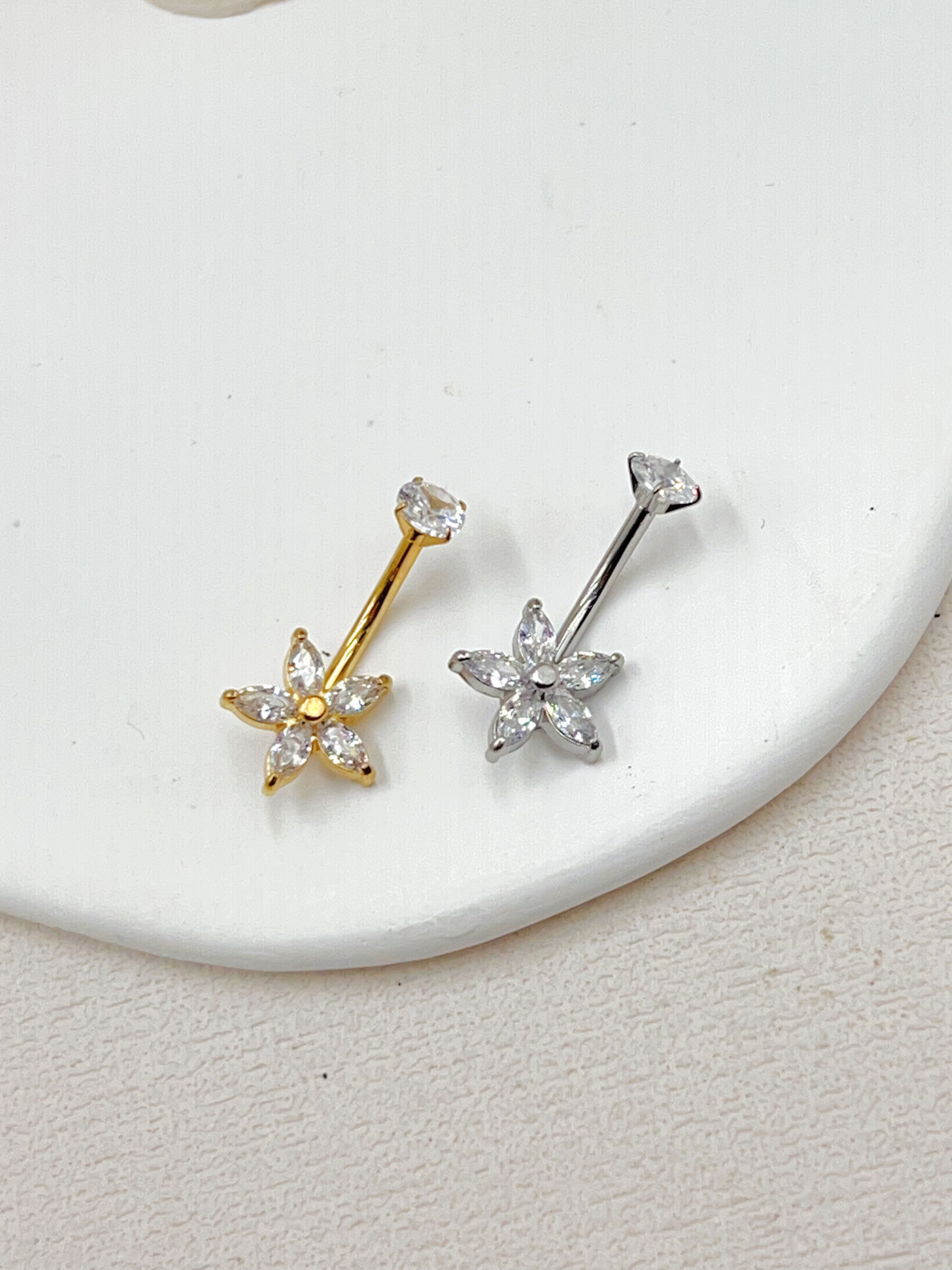 Grossista WEC Bijoux - Piercing dell'ombelico in acciaio inossidabile, zirconio