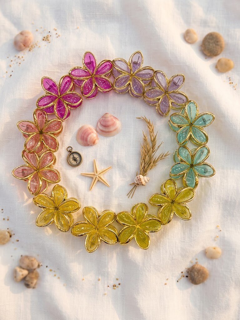 Grossiste WEC - Lot de 12 Pinces à Cheveux Fleurs de Frangipanier-Éclat Tropical