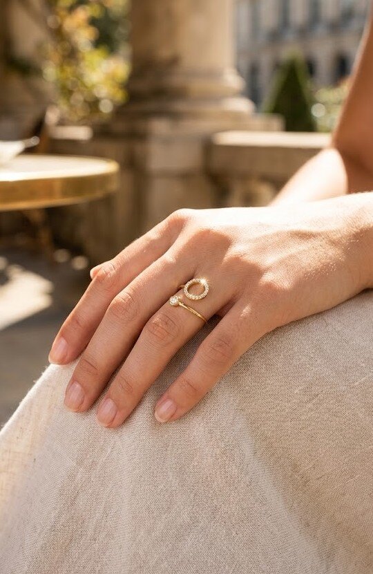 Grossiste WEC - Bague Ajustable en Acier Inoxydable – L'Élégance Géométrique