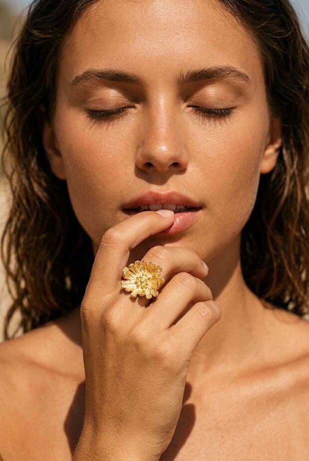 Grossiste WEC - Bague Marguerite Sauvage – Acier Inoxydable