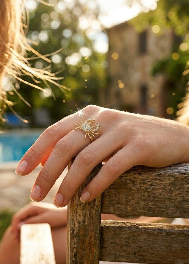Grossiste WEC - Bague Ajustable Crabe en Acier Inoxydable