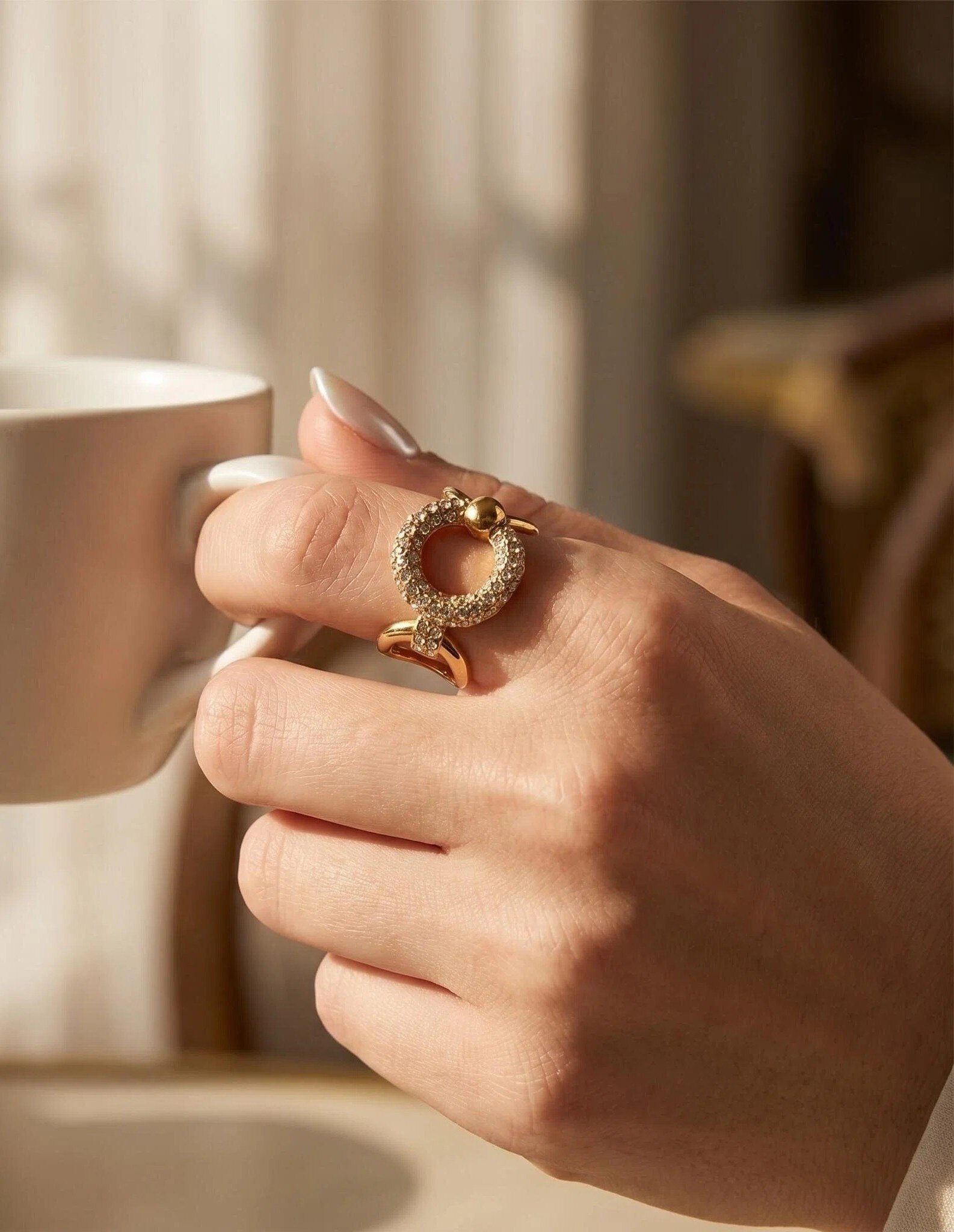 Grossiste WEC - Bague Éclat Géométrique en Acier Inoxydable
