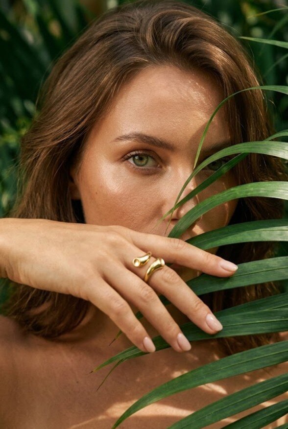 Mayorista WEC - Anillo Ajustable Orgánico en Acero Inoxidable Dorado
