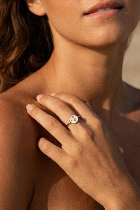 Grossiste WEC - Bague Ajustable Étoilée en Acier Inoxydable – Collection Céleste