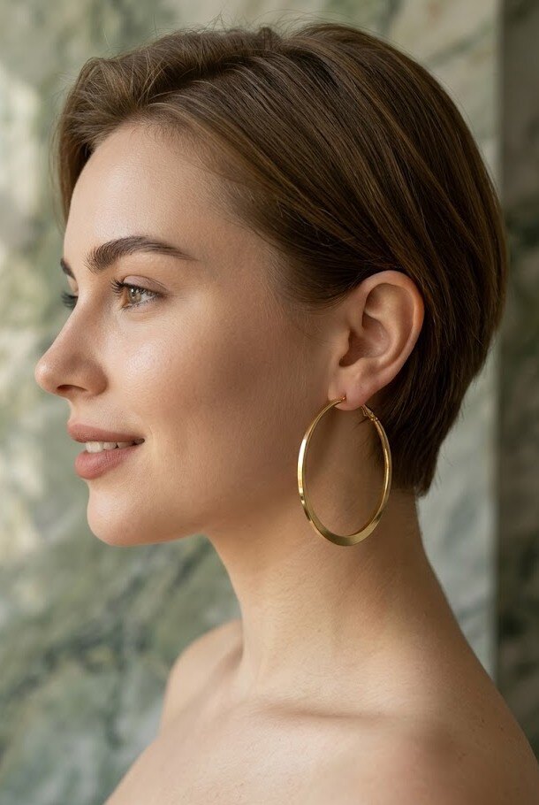 Grossiste WEC - BOUCLE D'OREILLE EN ACIER INOXYDABLE