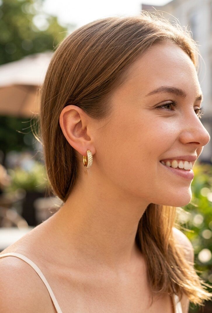 Grossiste WEC Bijoux - Boucle d'oreilles – Acier Inoxydable & Cristaux