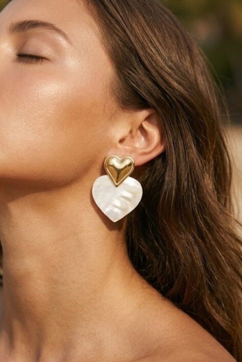 Grossiste WEC - BOUCLES D'OREILLE EN ACIER INOXYDABLE, NACRE